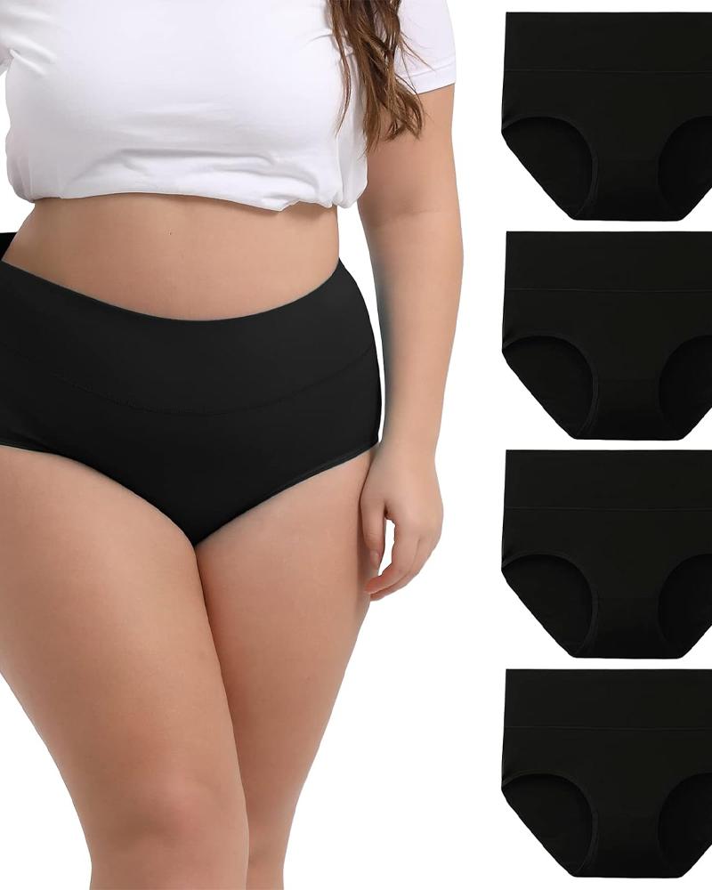 Large Size High Waisted Cotton Underwear