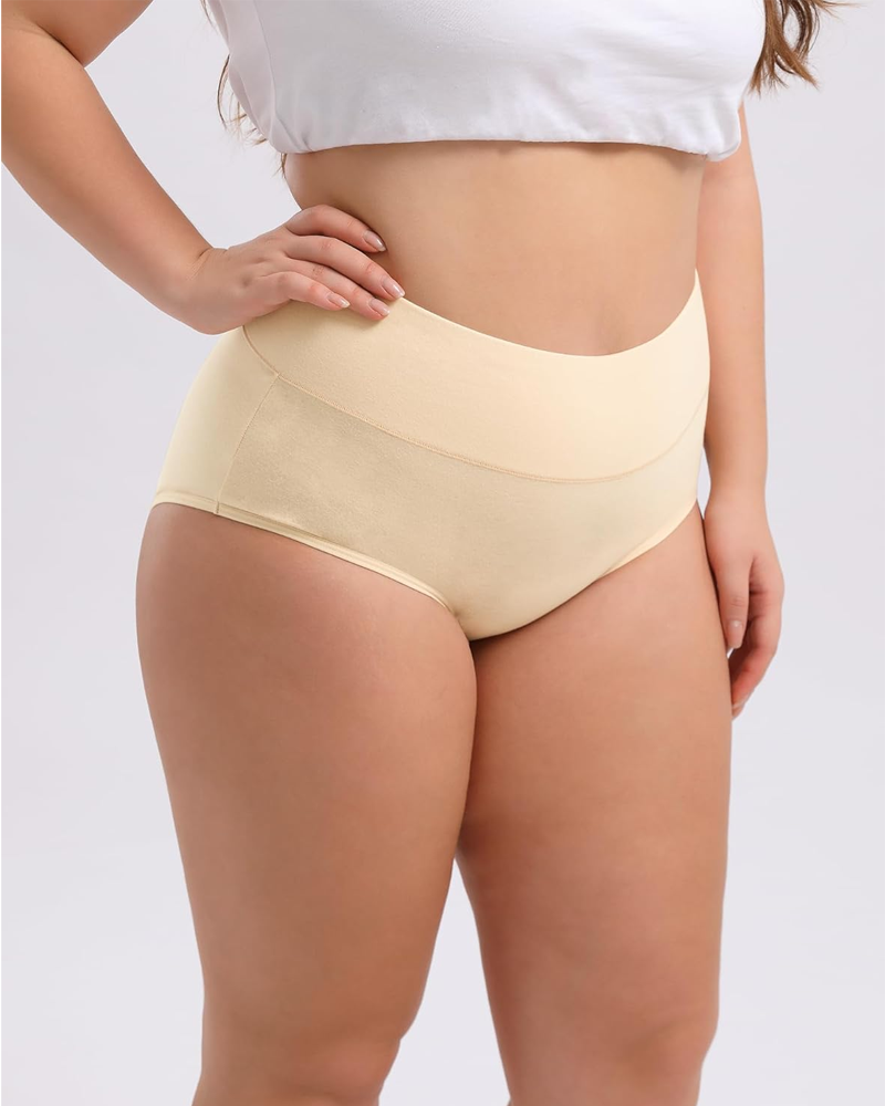 Large Size High Waisted Cotton Underwear