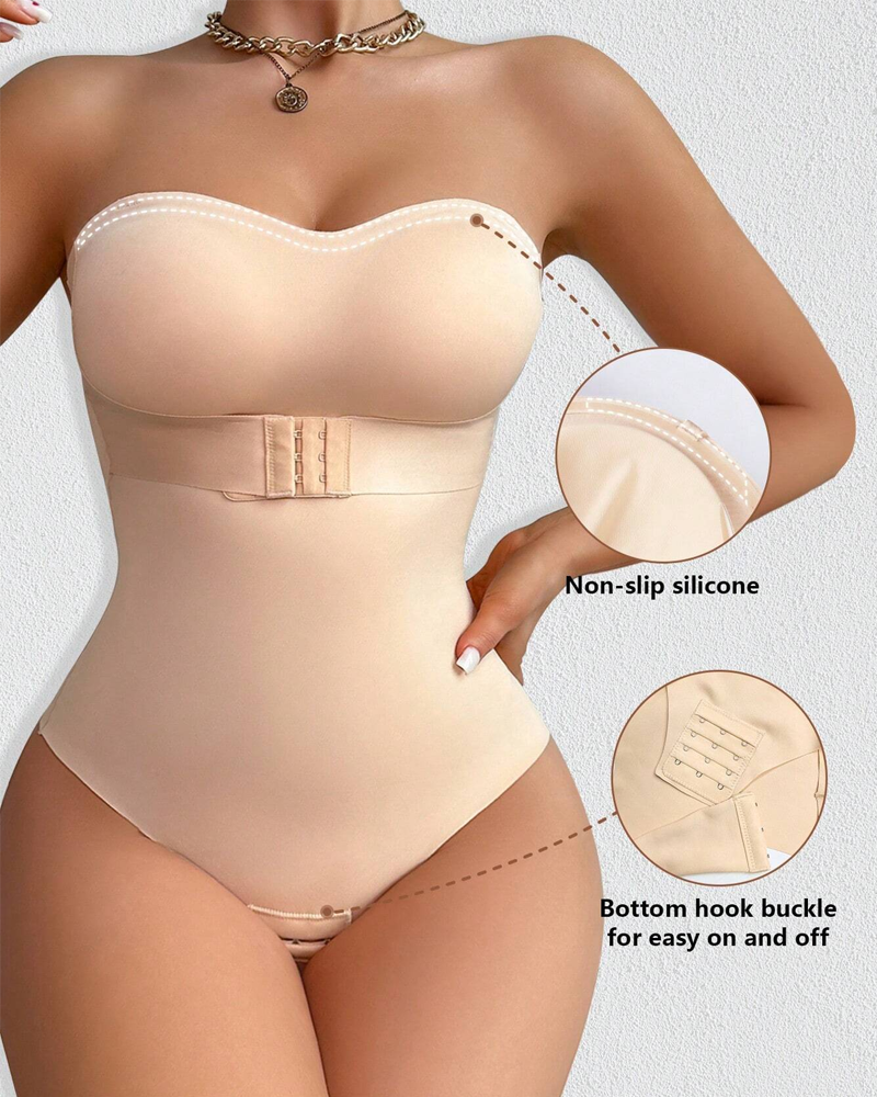 One-piece shapewear non-marking models invisible straps corset waist shaping tight underwear