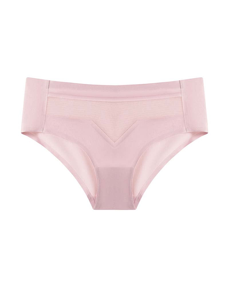 Mid-Waist Ice Silk Naked Invisible Underwear