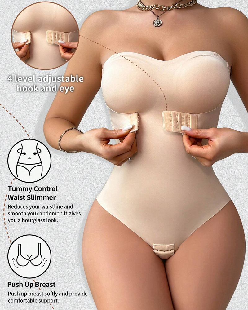 One-piece shapewear non-marking models invisible straps corset waist shaping tight underwear