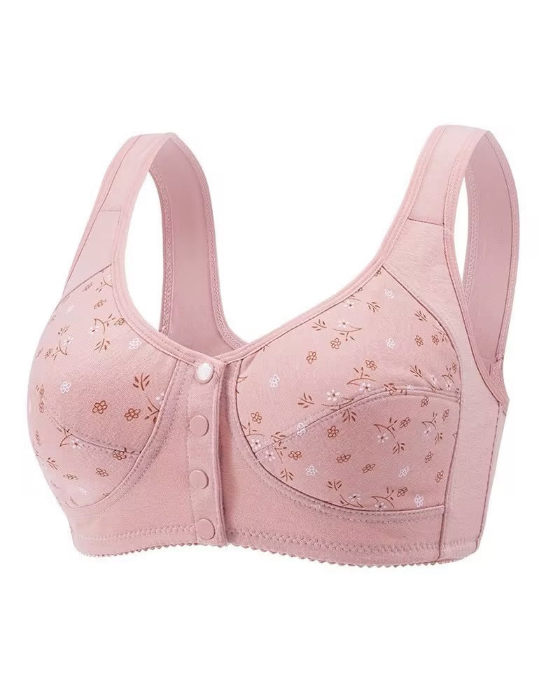 Printed Front Buckle Bra