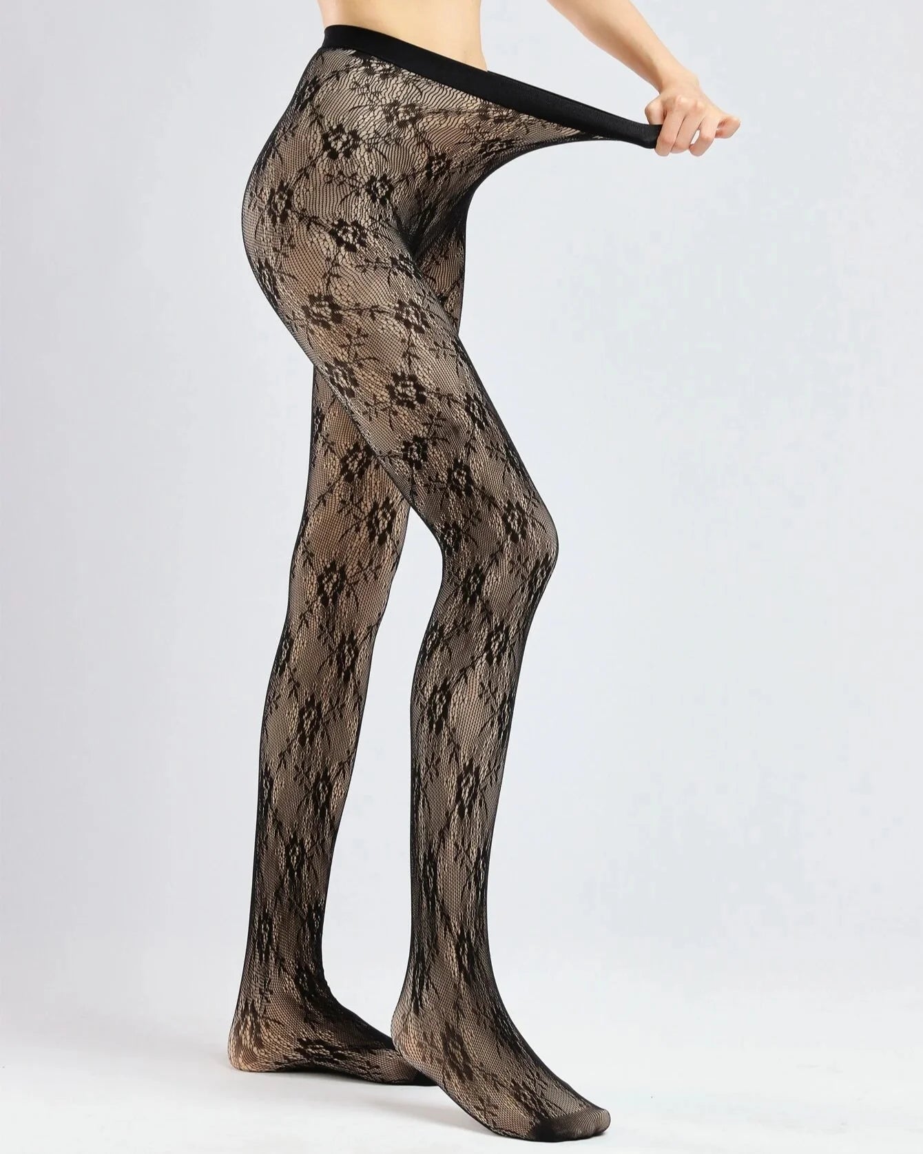 Lace Pattern Plus Velvet Warm Leggings