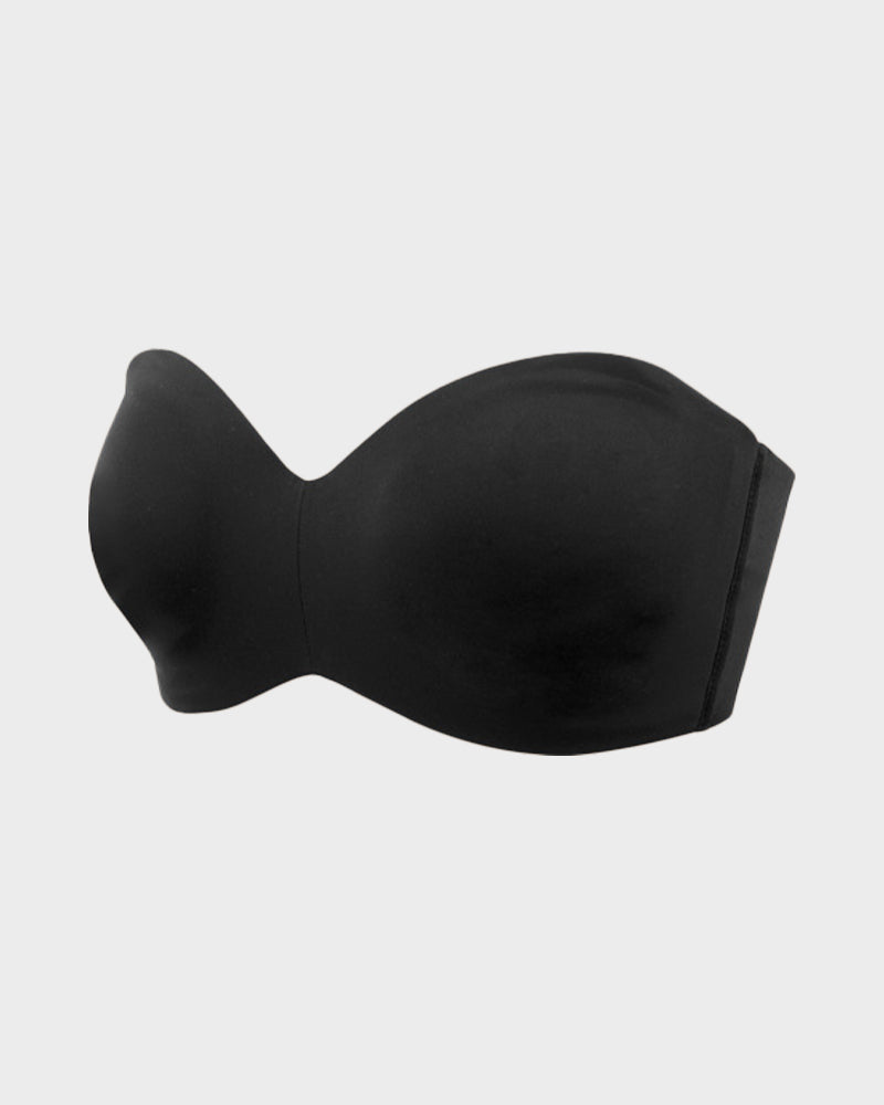 Full Support Non-Slip Convertible Bandeau Bra - Black