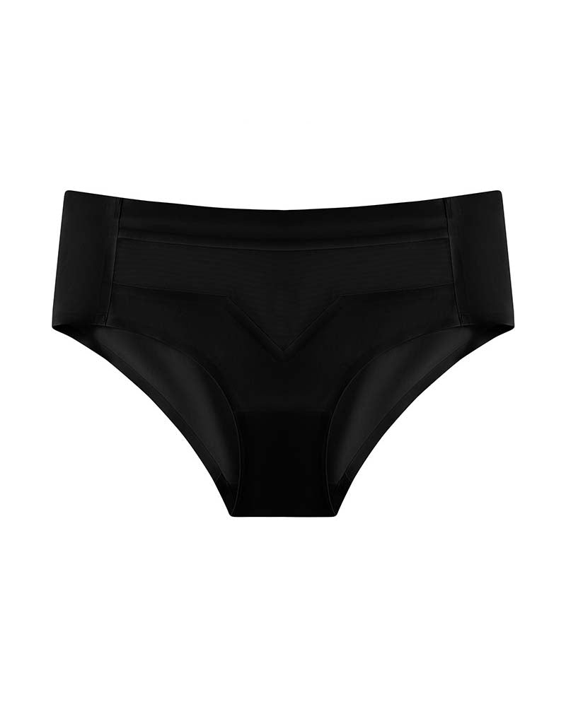 Mid-Waist Ice Silk Naked Invisible Underwear