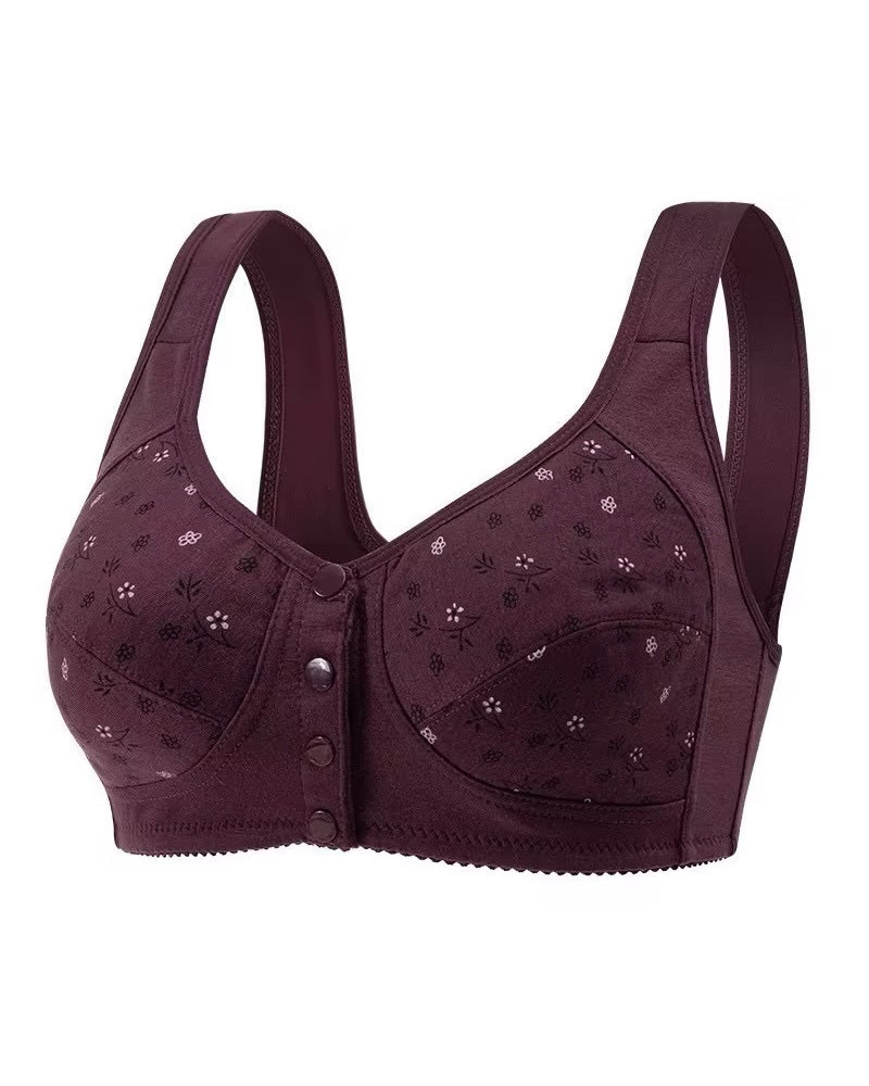 Printed Front Buckle Bra