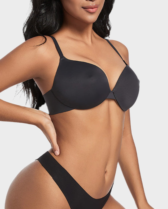 Nipple Push-Up Bra - Black