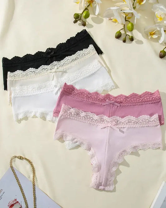 Sexy Lace Comfortable Pure Cotton Crotch Plus Size Breathable Panties