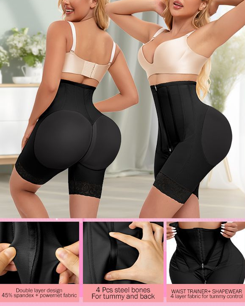 Tummy Tightening & Shaping Double Layer Compression Shaping & Hip Lifting Pants