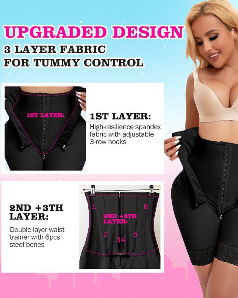 Tummy Tightening & Shaping Double Layer Compression Shaping & Hip Lifting Pants