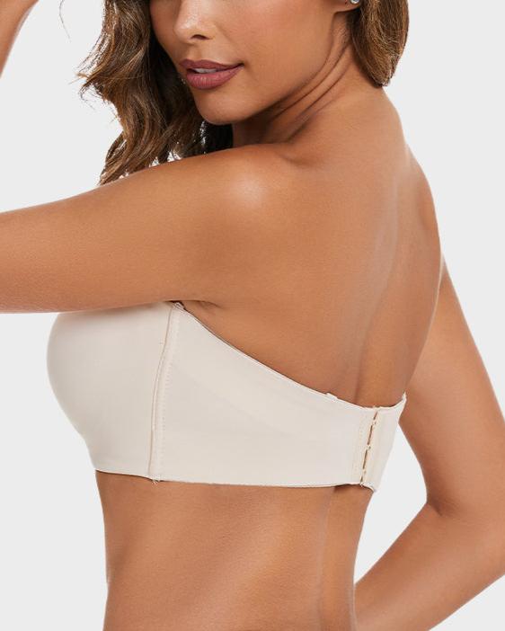 [2-Pack] Full Support Non-Slip Convertible Bandeau Bra