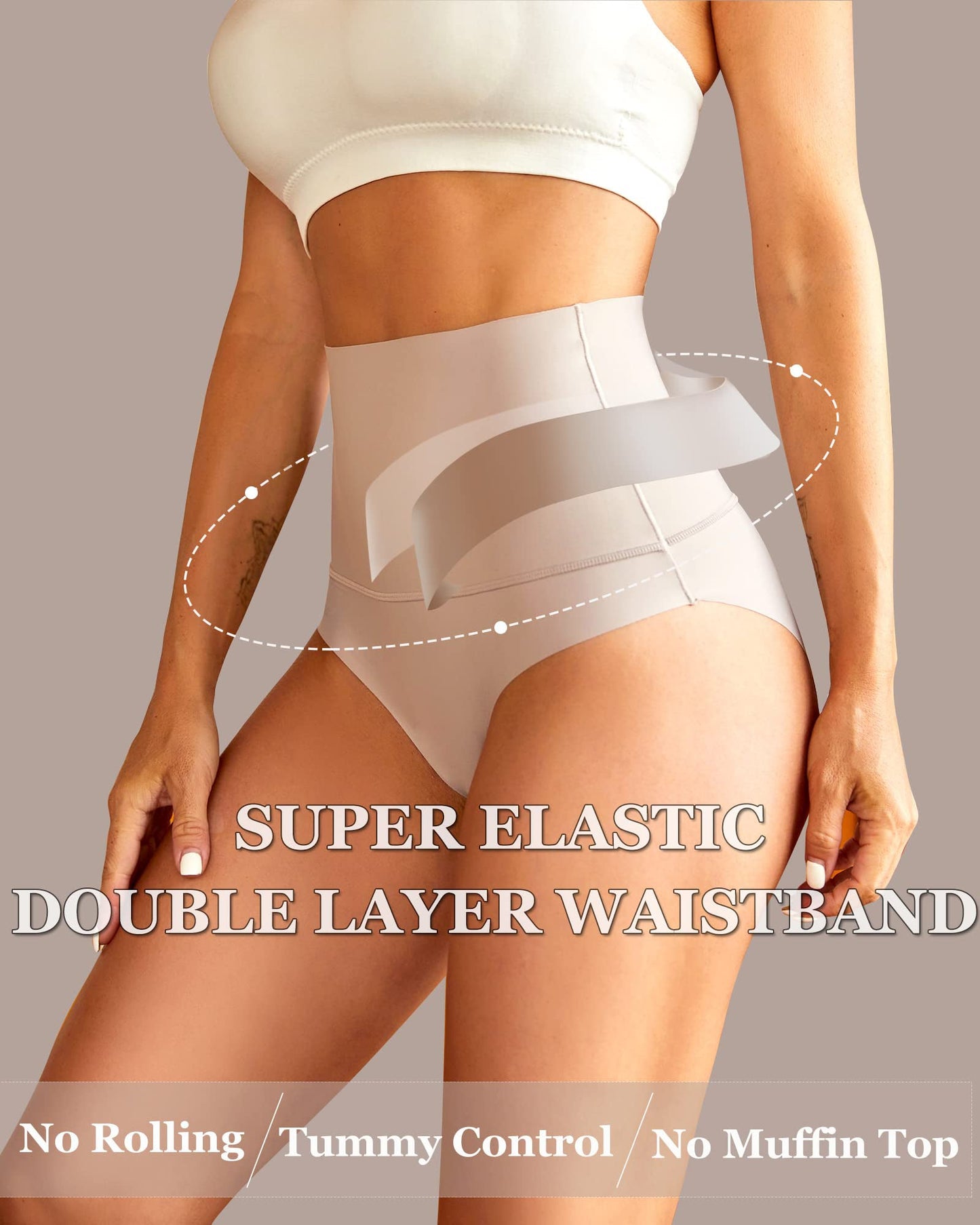 5-Pack High Waisted Tummy Control Briefs