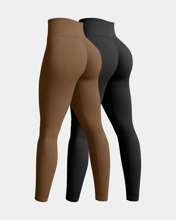 Seamless High Waist Butt Liftings Yoga Leggings[2 Pieces]