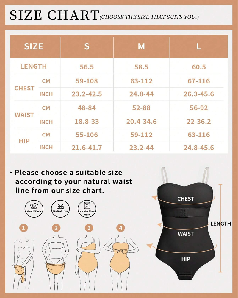 One-piece shapewear non-marking models invisible straps corset waist shaping tight underwear