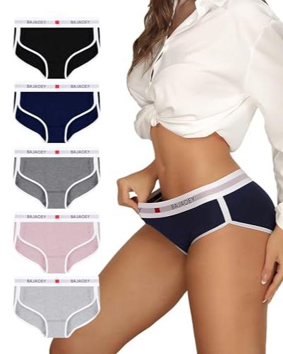 Women's Cotton Underwear Womens Cheeky Panties for Women Comfy Bikini