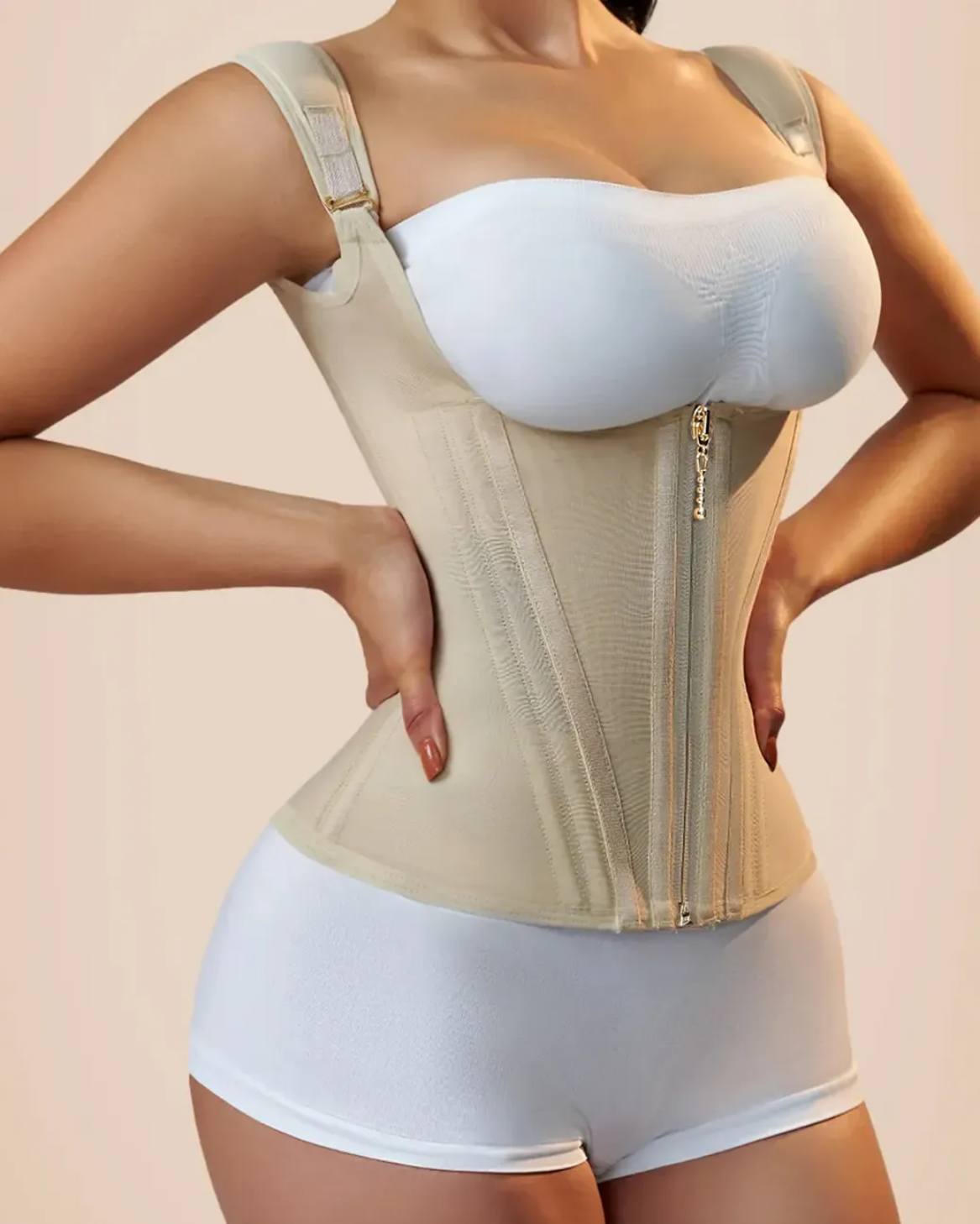 Women's Waist Trainer with Steel Bones for Body Shaping