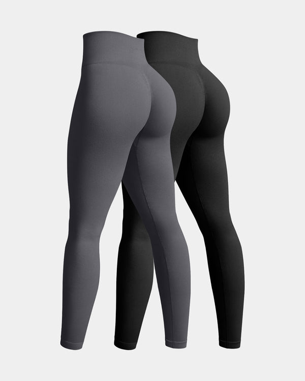 Seamless High Waist Butt Liftings Yoga Leggings[2 Pieces]