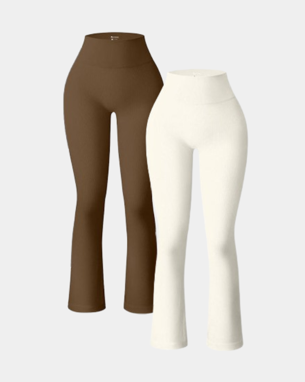 High Waist Flare Leggings[2 Pieces]