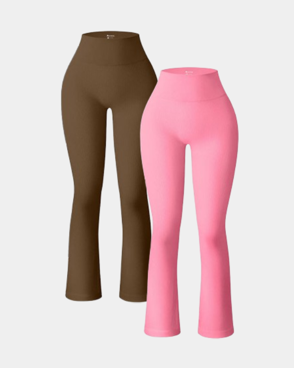 High Waist Flare Leggings[2 Pieces]