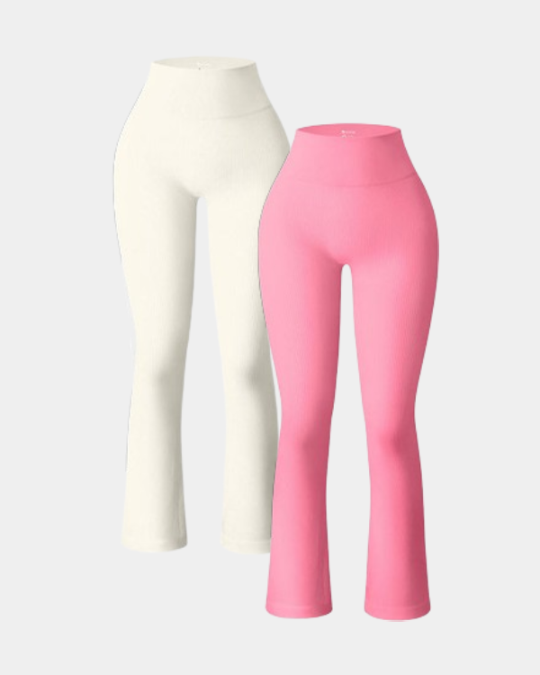 High Waist Flare Leggings[2 Pieces]