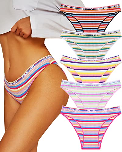 Cotton Underwear for Women Cheeky High Cut Breathable Stretch Sexy Ladies Hipster Bikini Panties Pack S-XL