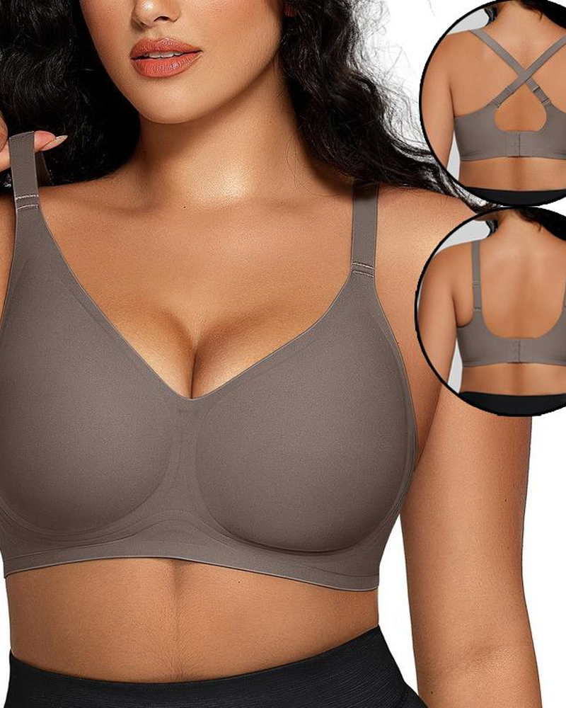 Women's Comfortable Seamless Full Cup Creamy Soft Bra