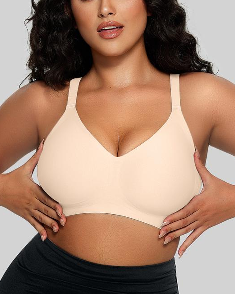 Women's Comfortable Seamless Full Cup Creamy Soft Bra