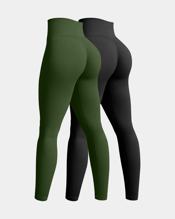 Seamless High Waist Butt Liftings Yoga Leggings[2 Pieces]