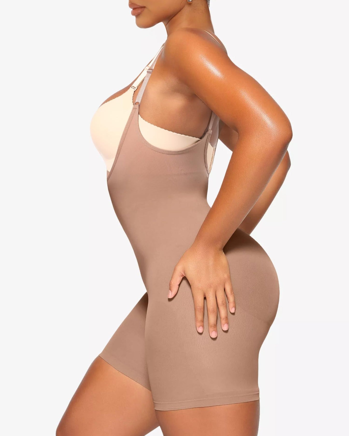 Open Bust Mid Thigh Seamless Sculpting Body Shaper