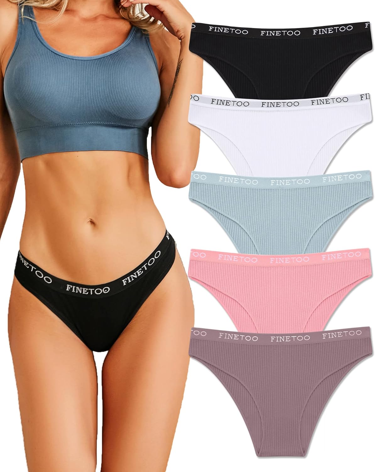 Cotton Underwear for Women Cheeky High Cut Breathable Stretch Sexy Ladies Hipster Bikini Panties Pack S-XL