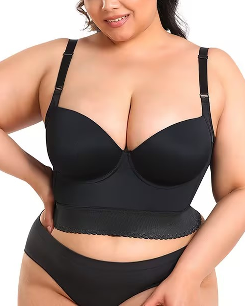 Built-In Shapewear Longline Push-Up Bra