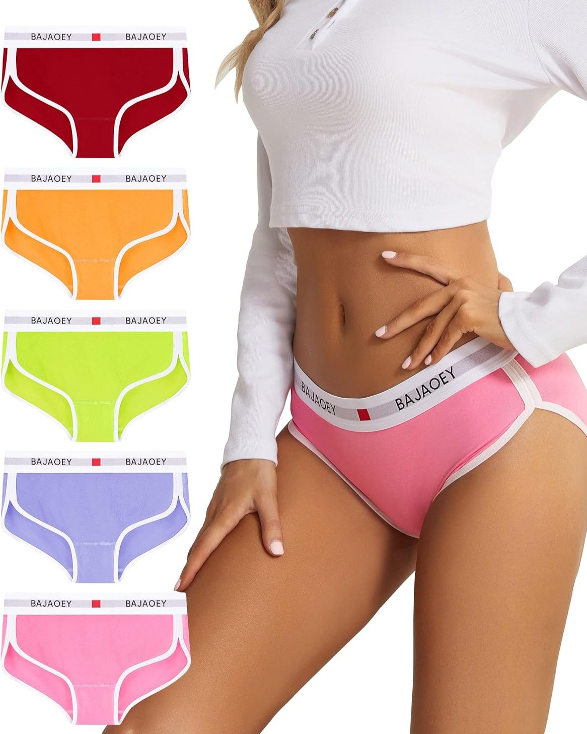 Women's Cotton Underwear Womens Cheeky Panties for Women Comfy Bikini