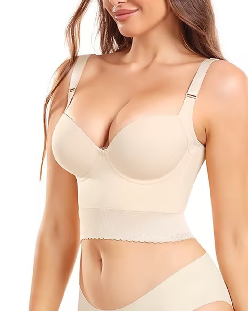 Built-In Shapewear Longline Push-Up Bra