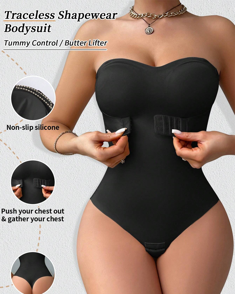 One-piece shapewear non-marking models invisible straps corset waist shaping tight underwear