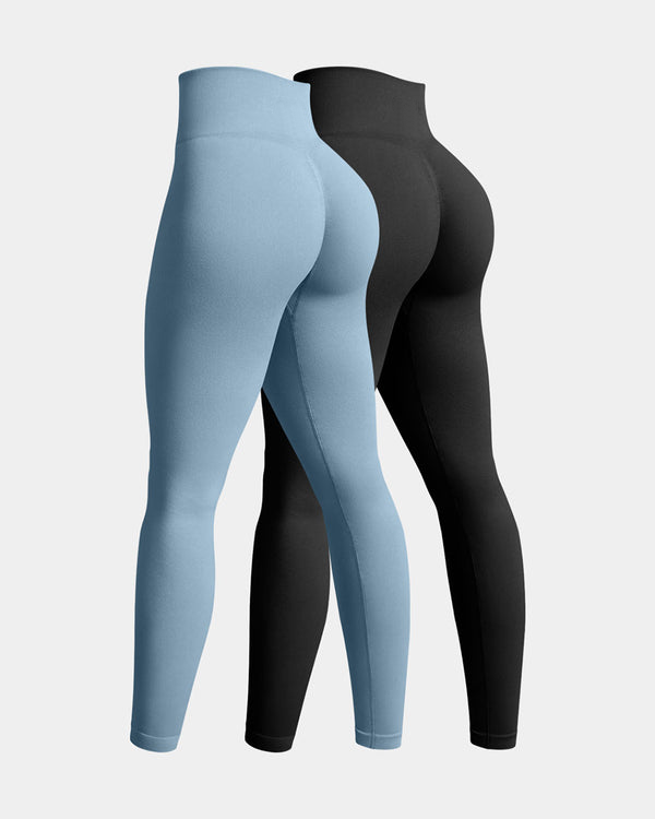 Seamless High Waist Butt Liftings Yoga Leggings[2 Pieces]