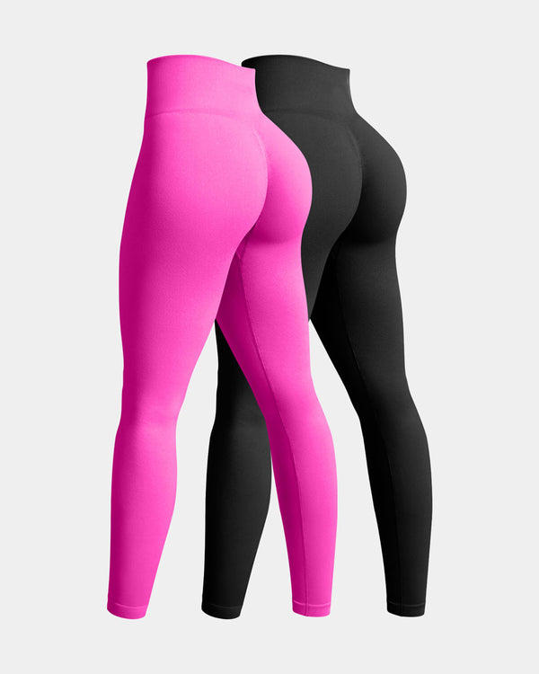 Seamless High Waist Butt Liftings Yoga Leggings[2 Pieces]