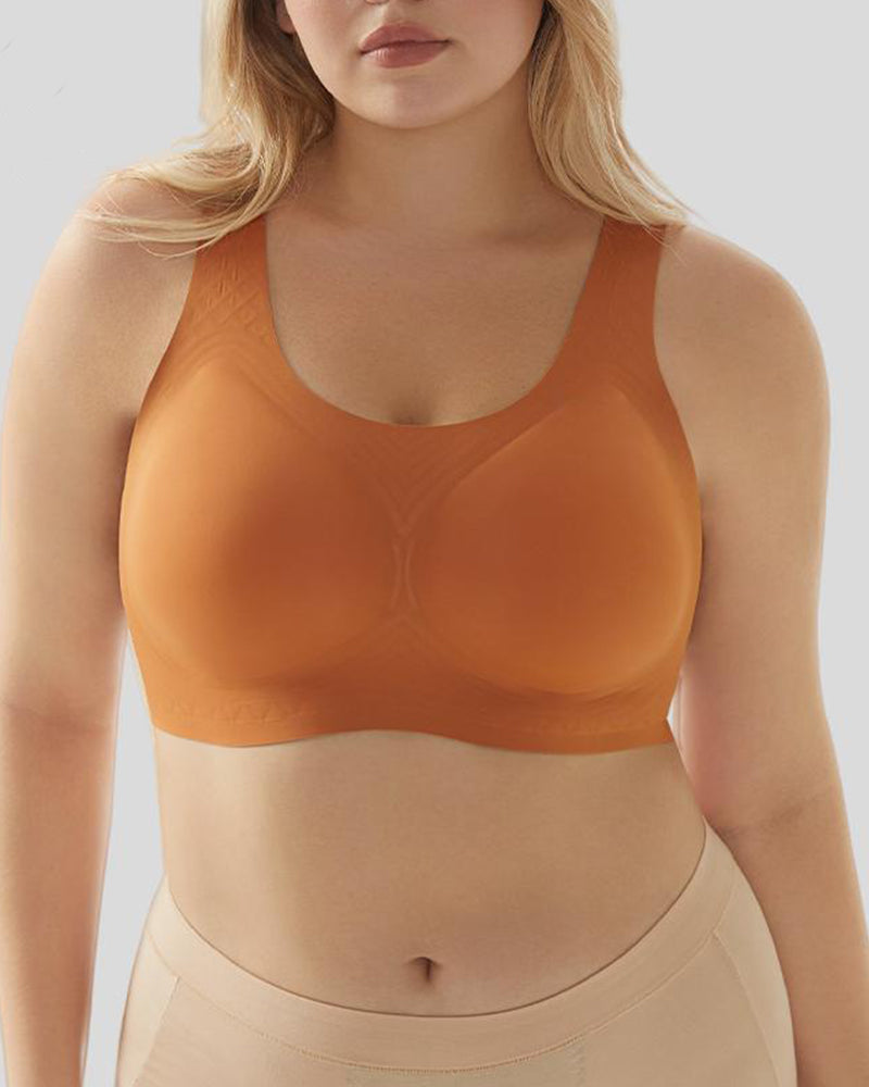 Seamless and Wireless Magic-uplifting Full Coverage Fixed Padding Sports Bra