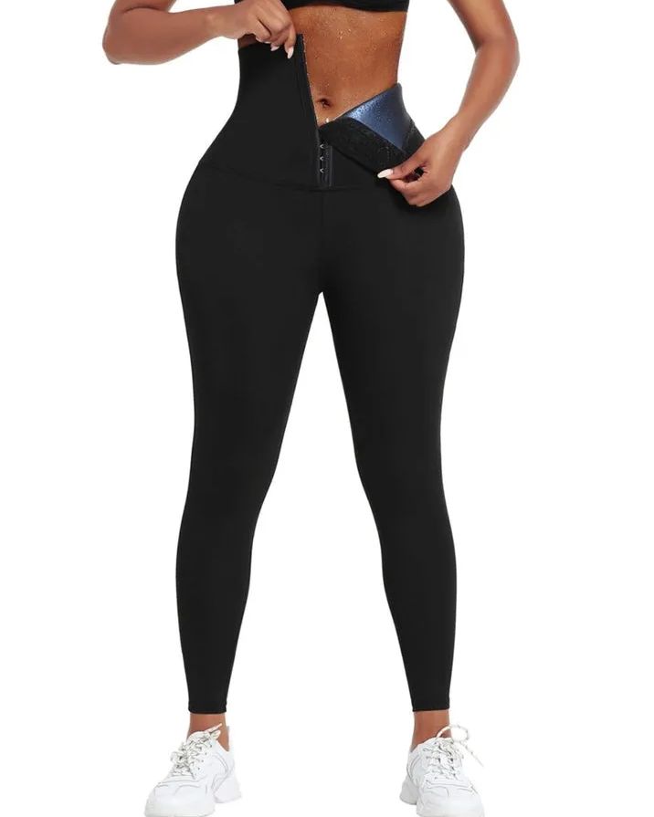 Leggings With Blue Neoprene Tummy Control