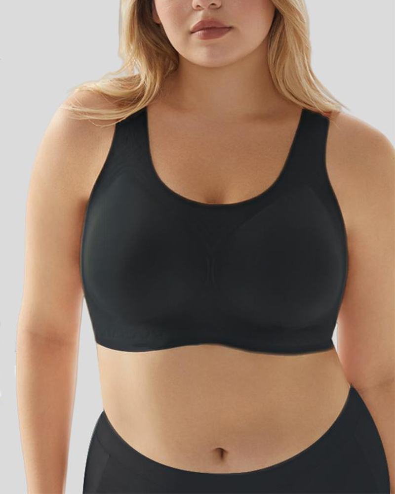 Seamless and Wireless Magic-uplifting Full Coverage Fixed Padding Sports Bra