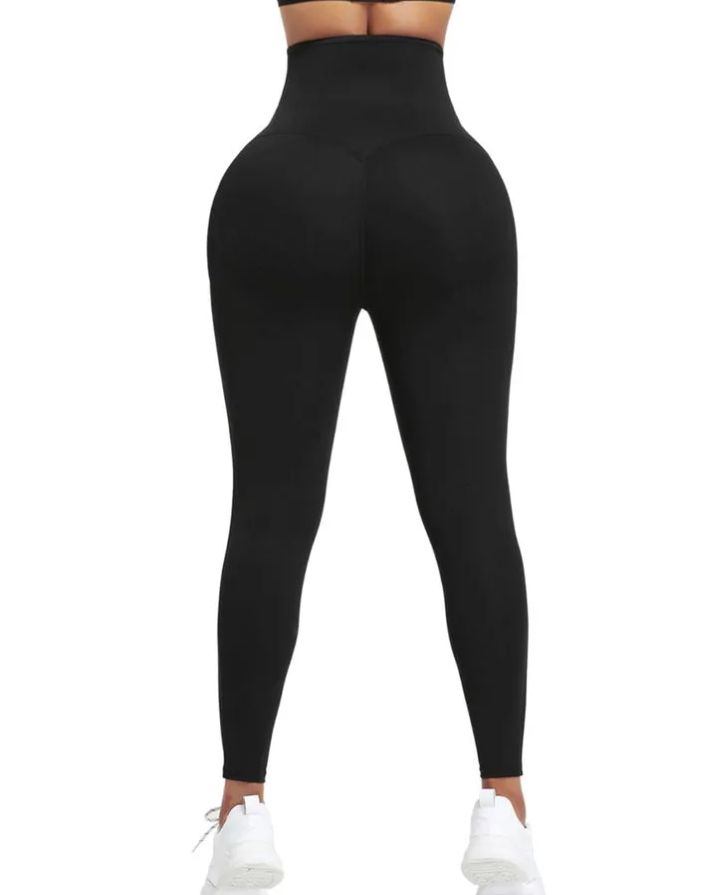 Leggings With Blue Neoprene Tummy Control