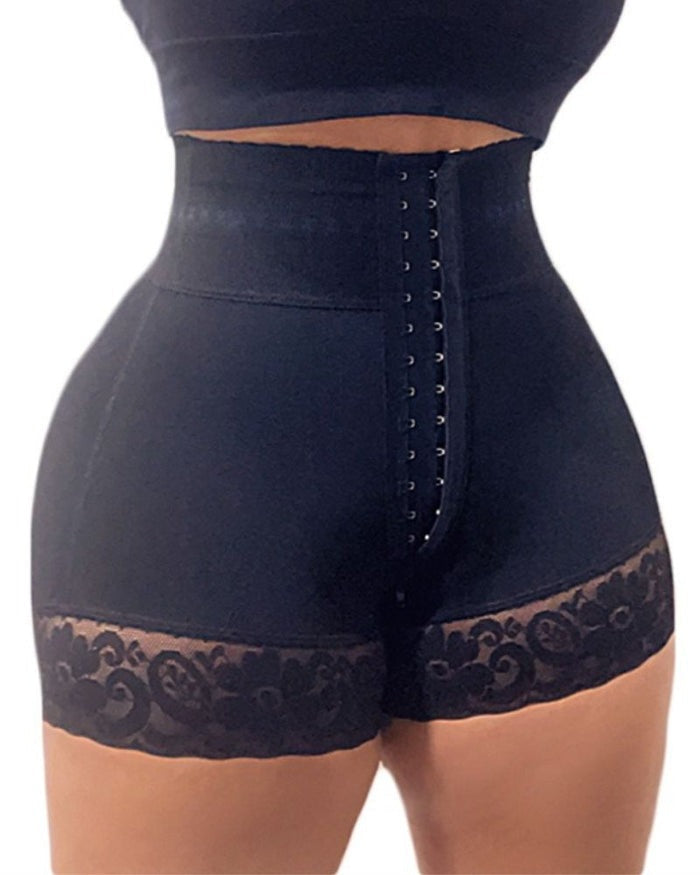 High-Waisted Double Compression Bbl Shorts With Mid-Section Tummy Control Bottoms