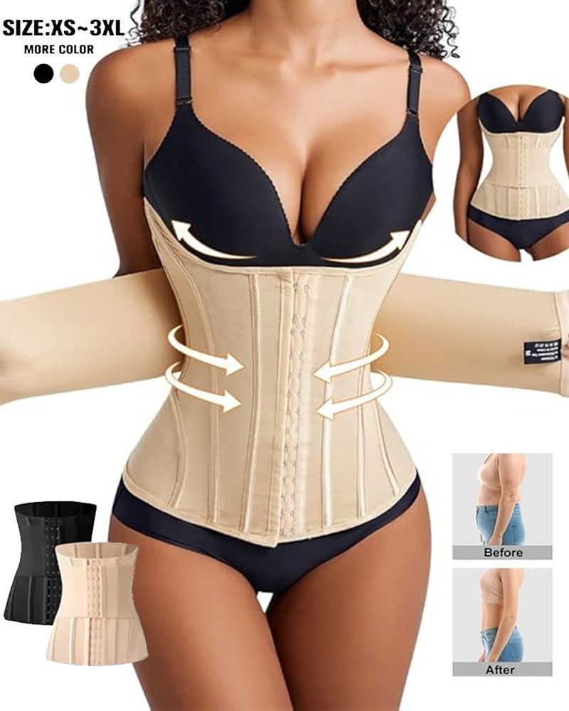 Shapewear Breast Lifted Waist Trainer Steel Bone Flat Belly Bodysuit