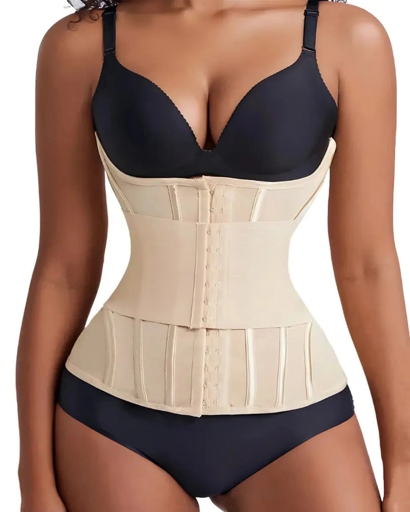 Shapewear Breast Lifted Waist Trainer Steel Bone Flat Belly Bodysuit