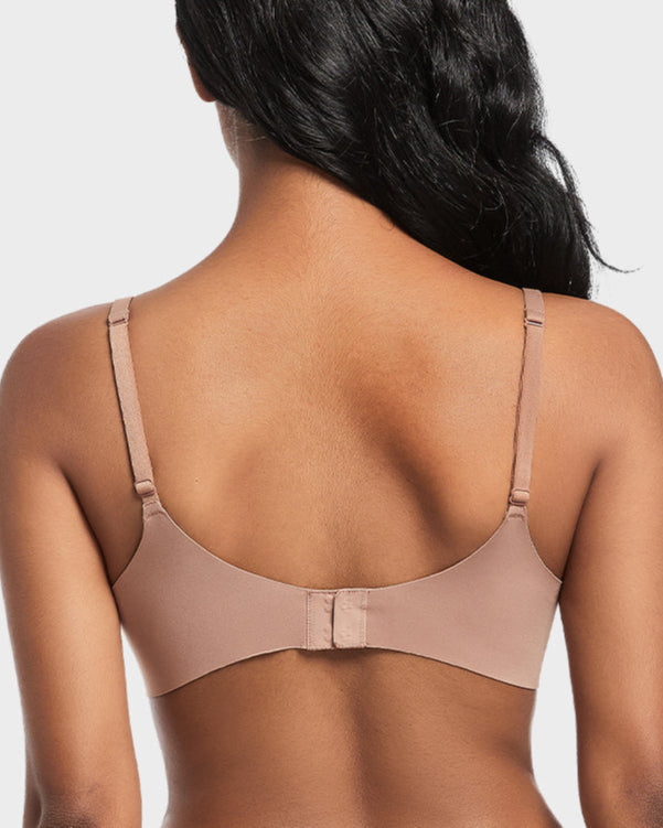 Nipple Push-Up Bra - Coffee