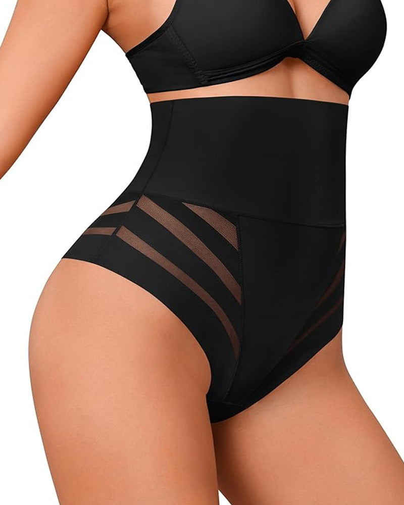 Women's Seamless Mesh Spliced Wide Belt Tummy Control Shaping Underwear