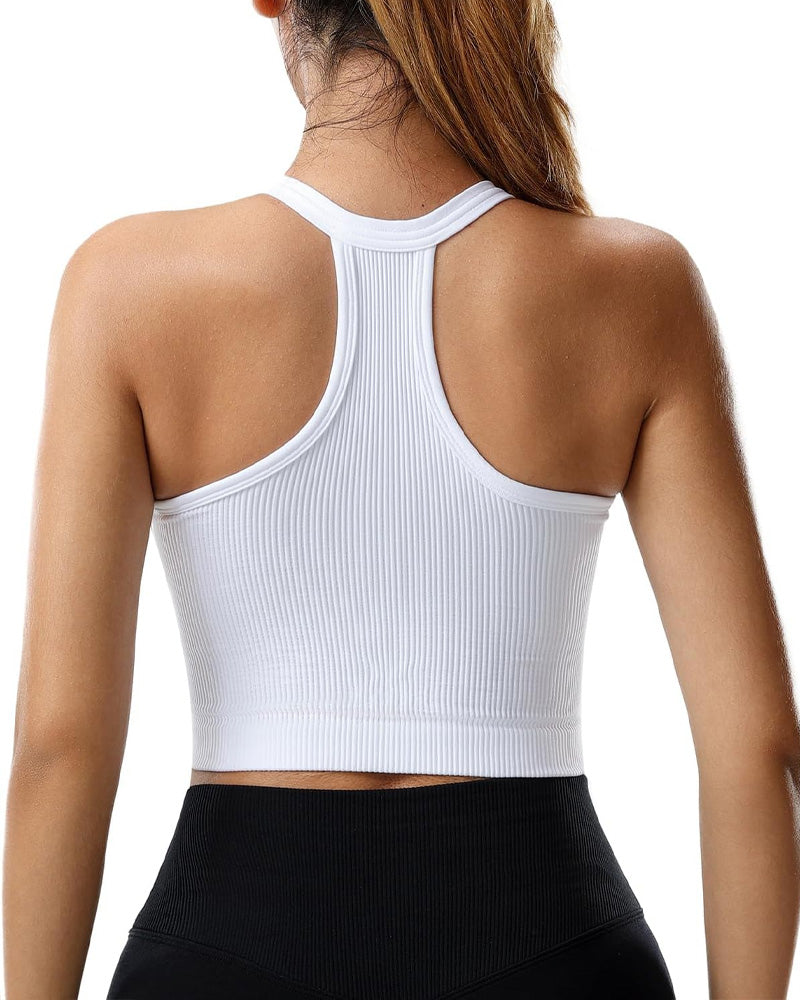 Women's Racerback Seamless Comfort Front Fastening Sports Bra