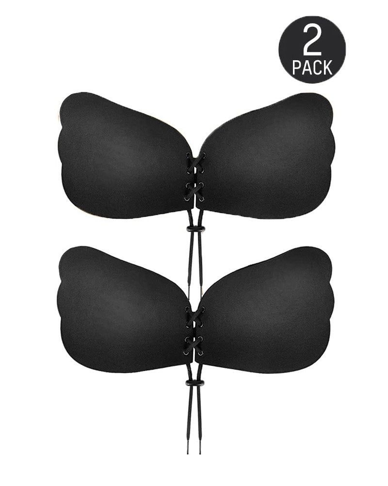 Women's Strapless Drawstring Silicone Wired Stick-On Bra