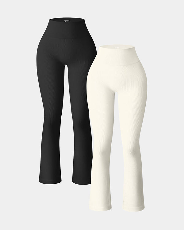 High Waist Flare Leggings[2 Pieces]