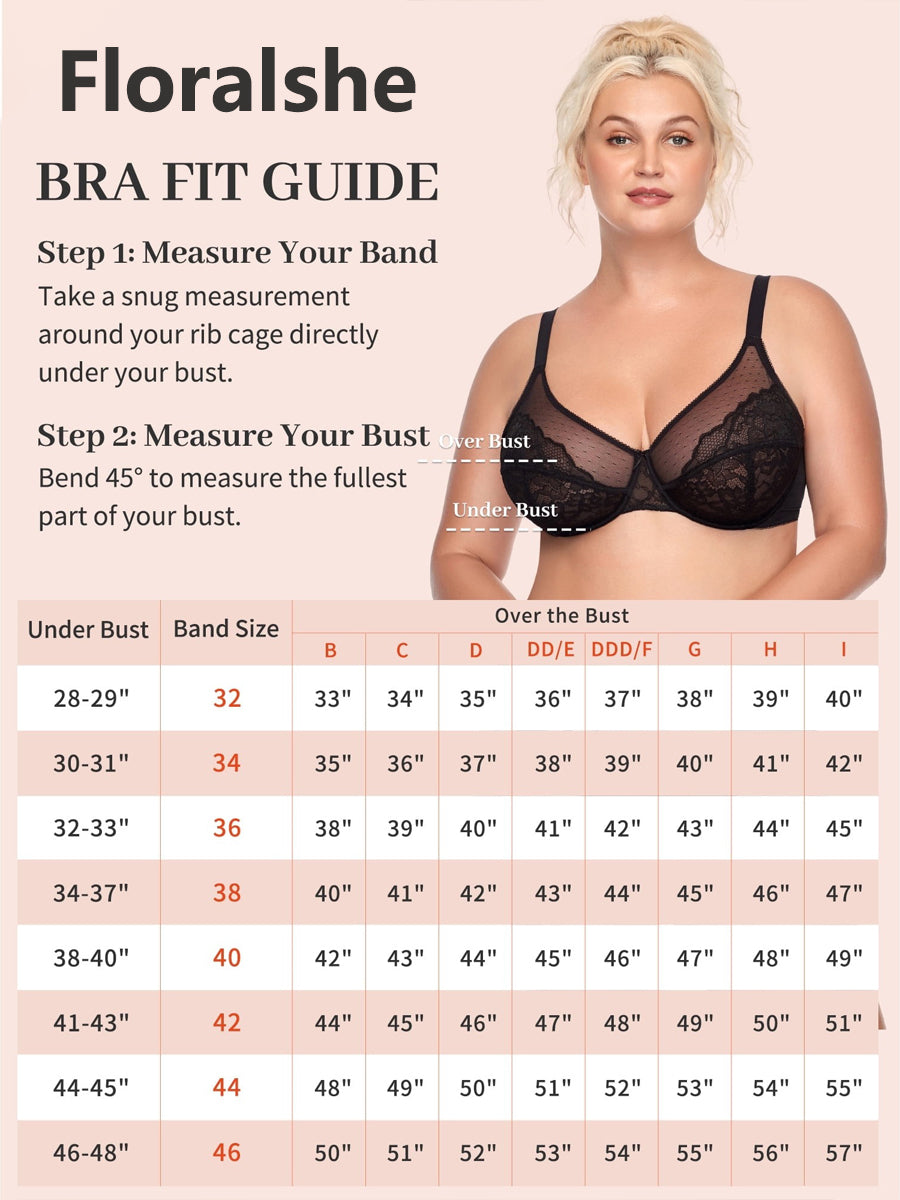 Plus Size Bras for Women Full Coverage Back Fat Underwire Minimizer Bras