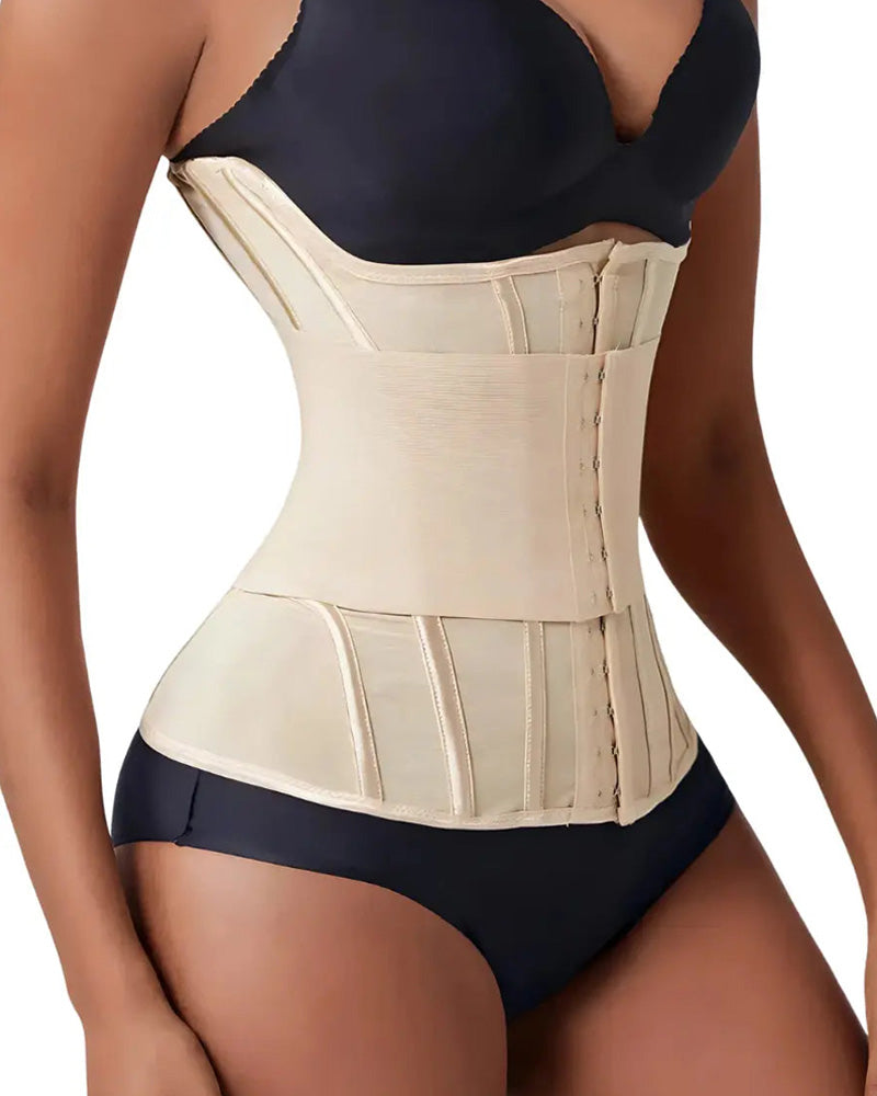 Shapewear Breast Lifted Waist Trainer Steel Bone Flat Belly Bodysuit